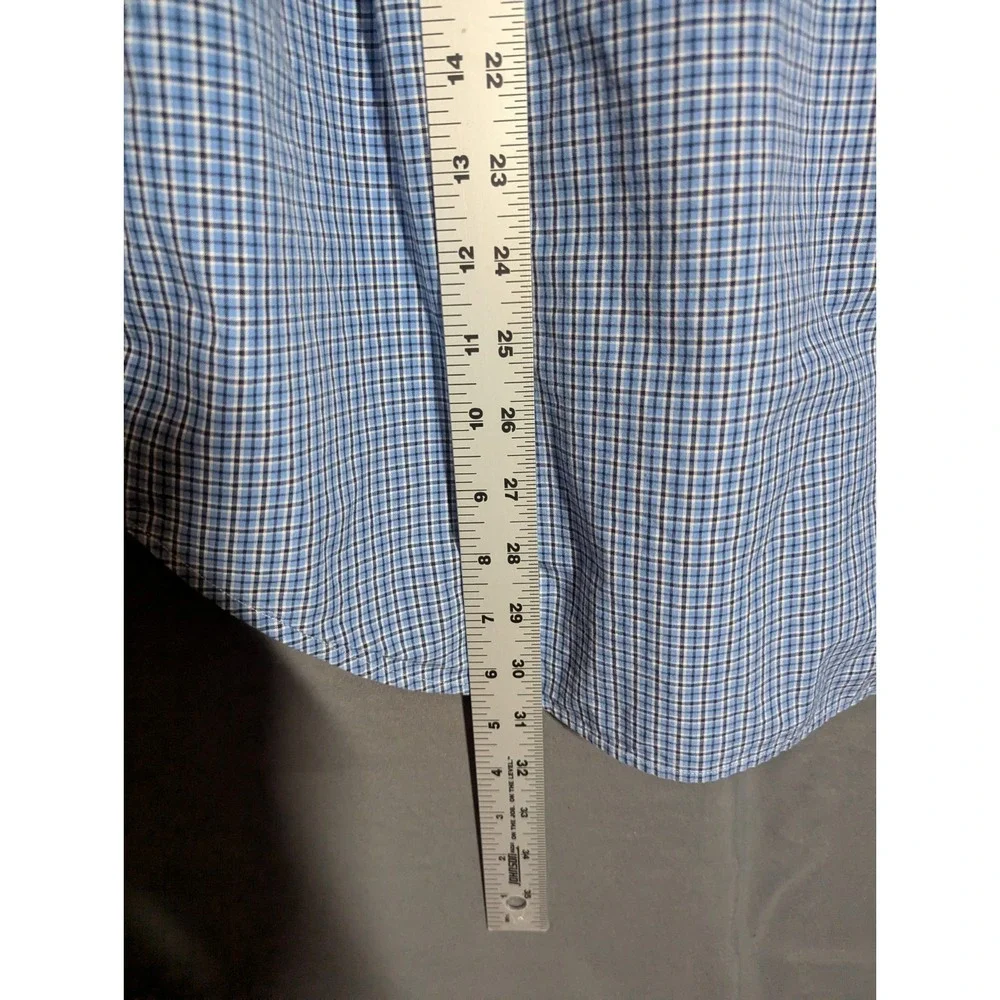 Ralph Lauren Classic Fit Y2K Era Ivy Style Blue‎ Check Shirt 15.5 M Preppy